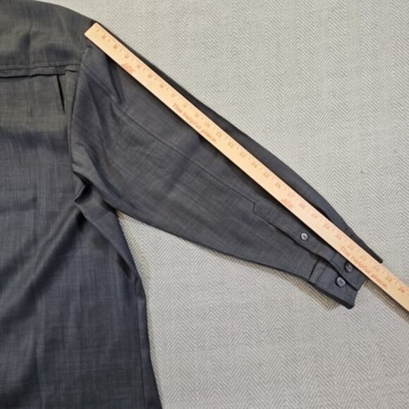 Steve Harvey Shirt Men's Large Gray Button Up Rayon Flip Cuff 2 Pockets EUC - Picture 14 of 15